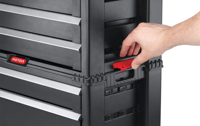 Servante d'atelier 5 tiroirs - Noir