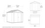 Stronghold 8x8ft Shed - Grey