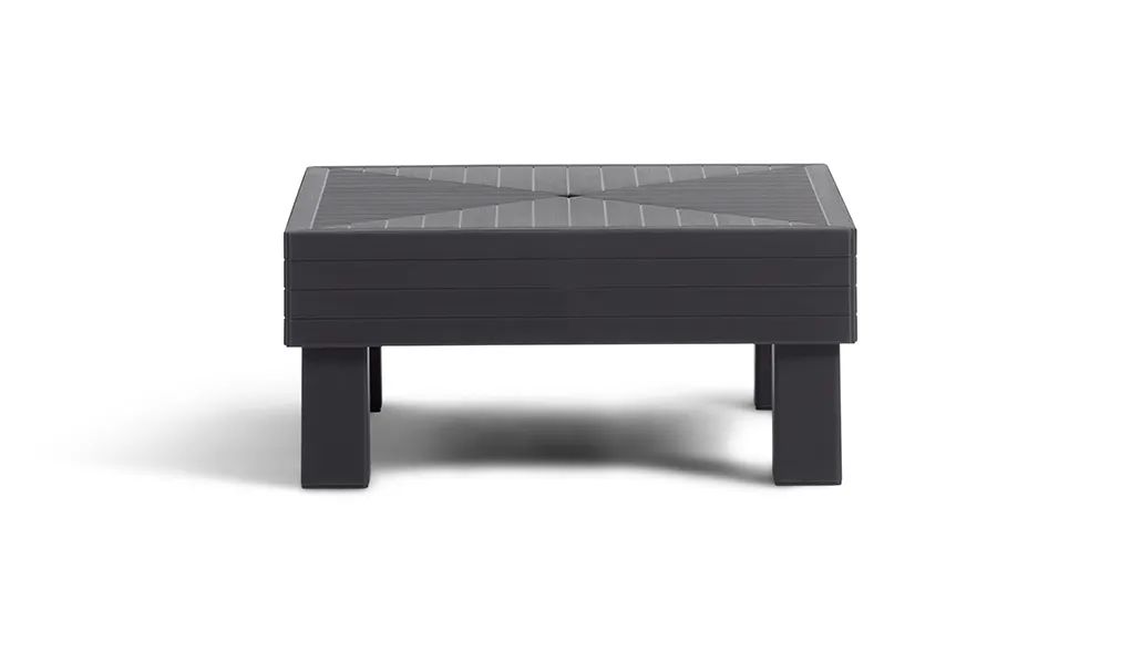 Mesa auxiliar de exterior Elements 65x65x29 cm - Negro