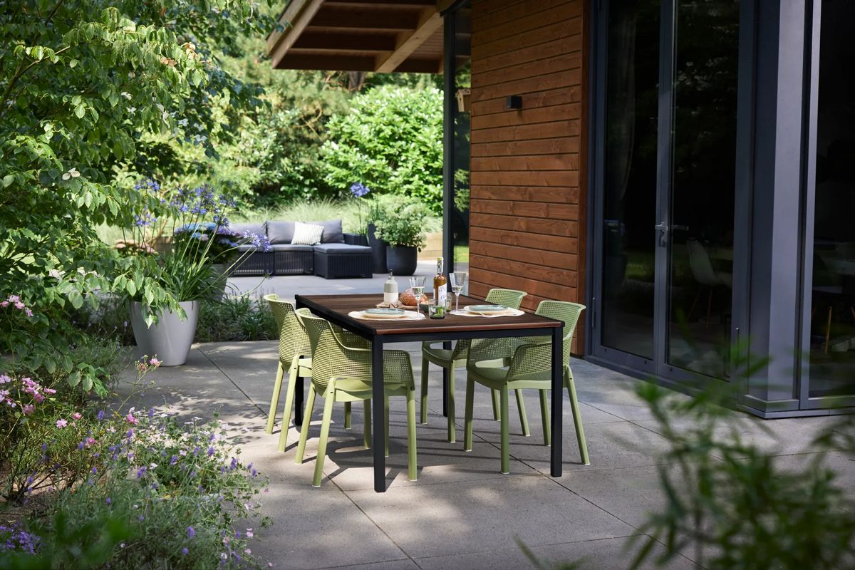Table Porto 156cm 6 places - Marron Aspect Noyer