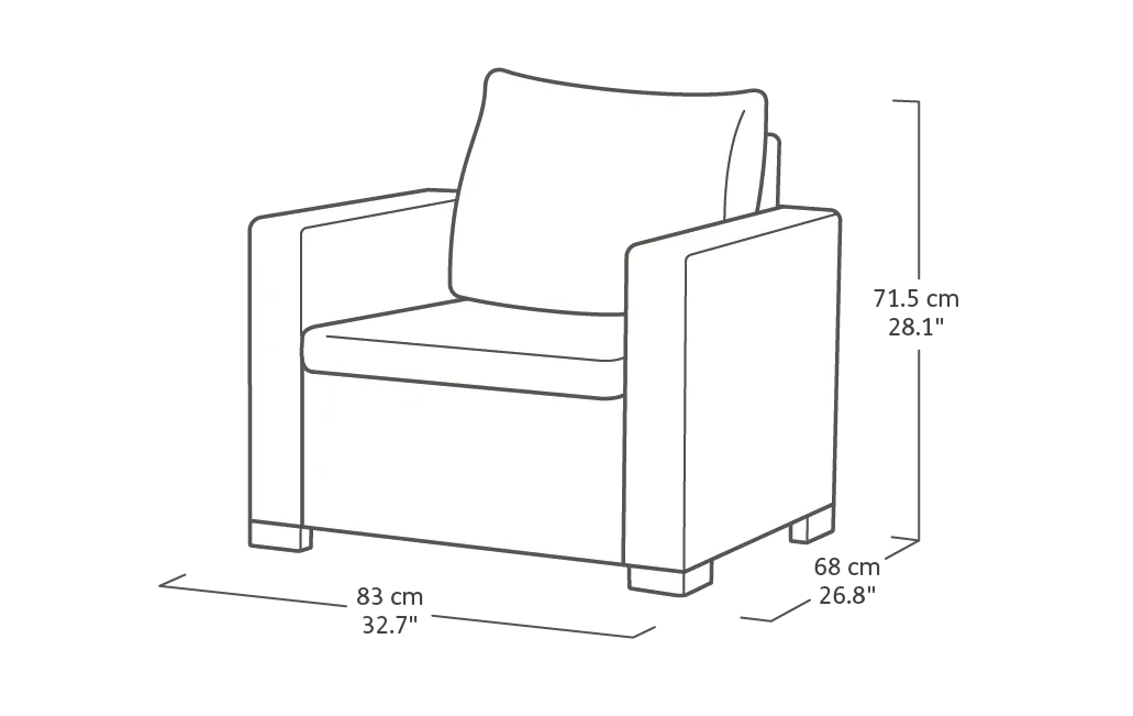 California 5 seater Lounge set - Grey