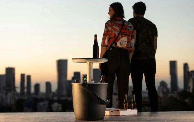 Go Bar 16L Portable Cooler Table - Grey