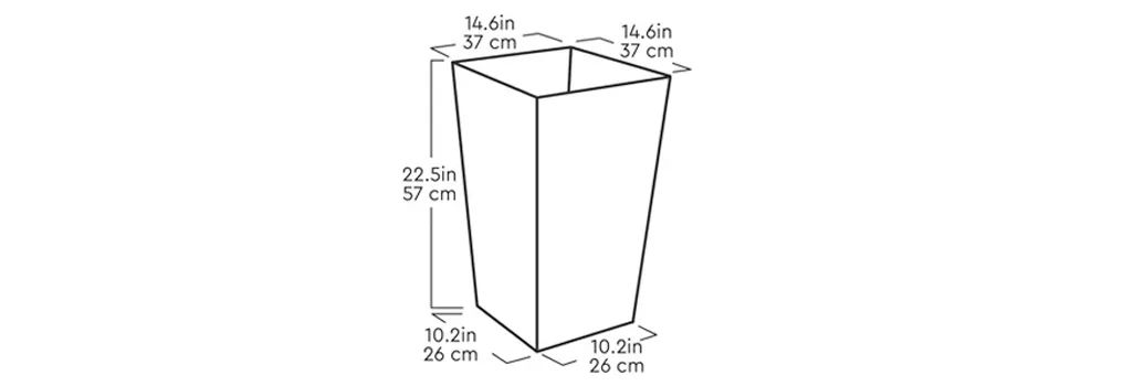 Tapered Stone Look Large Resin Planters - Graphite - Keter Canada