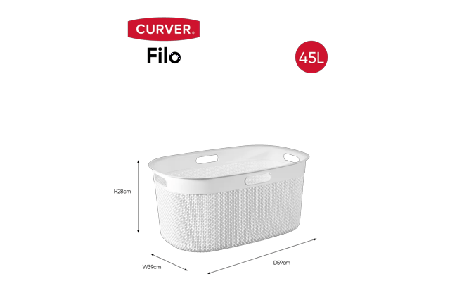 Filo Wasmand 45L - Wit