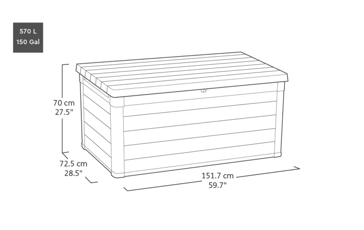 Premier Gray 150 Gallon Storage Deck Box - Keter US