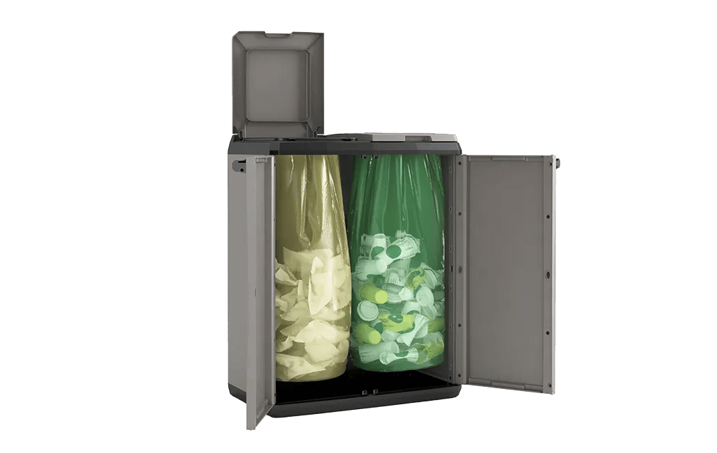 Armario cubo de basura de resina Split - 99,2x39x68 cm. - 
