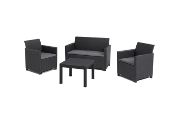 Marie 4 Seater Lounge Set - Grey - Lounge Sets