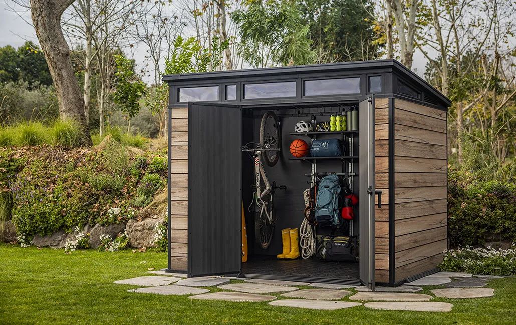 Signature Pine Brown Storage Shed - 9x7 Shed - Keter US