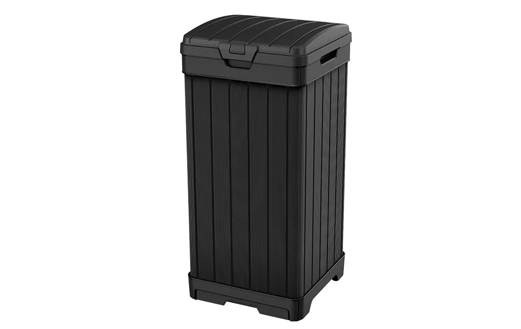 Baltimore Black Outdoor Trash Can - Keter US