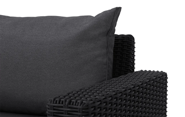 Canapé 3 places California - 198x68x71,5cm - Anthracite
