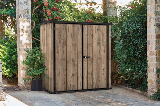 Signature Pine-look XL Outdoor Vertical Storage Shed - Keter US