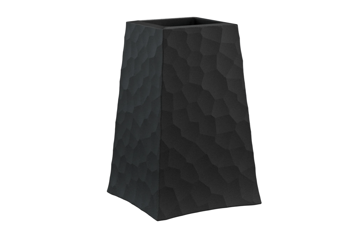 Tapered Stone Look Large Resin Planters - Graphite - Keter Canada