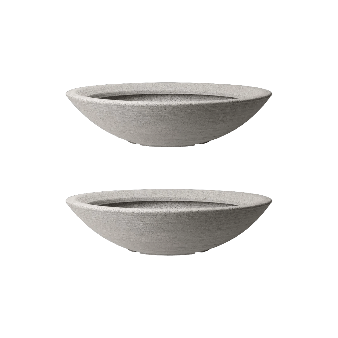 Varese Low Bowl Planter 60cm Set of 2 - Alpine Grey