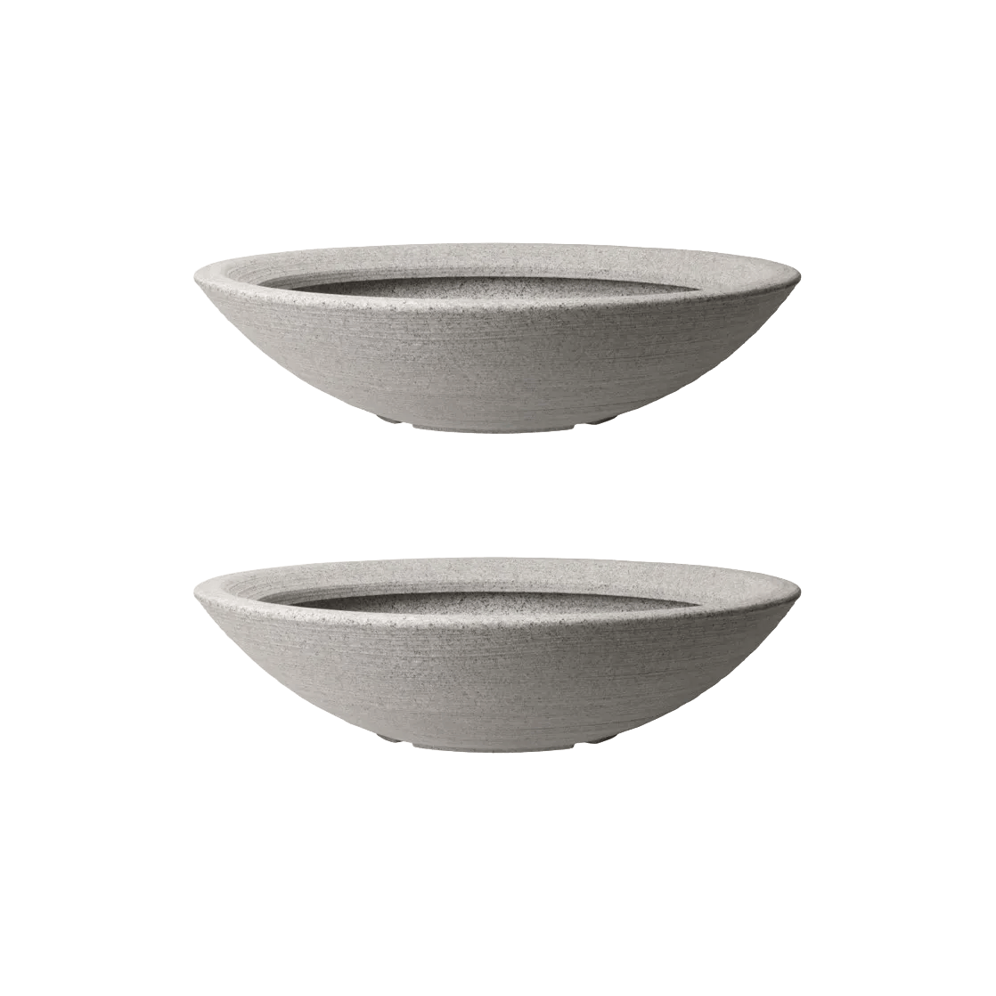 Varese Low Bowl Planter 60cm Set of 2 - Alpine Grey