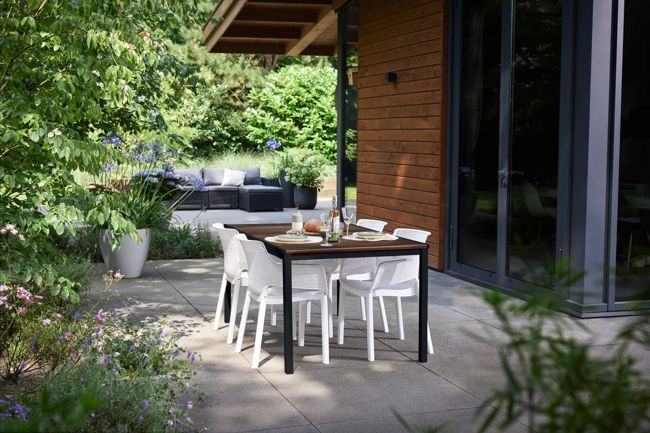 Table Porto 160cm 6 places - Marron Aspect Noyer