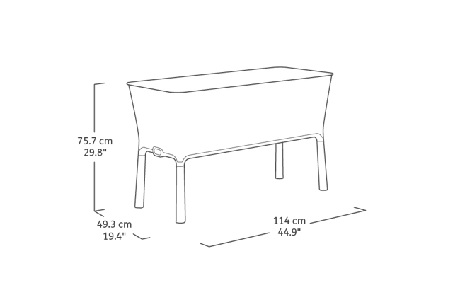 Graphite Splendor 31.7 Gallon Elevated Garden Bed - Keter US