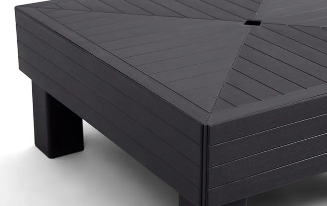 Mesa auxiliar de exterior Elements 65x65x29 cm - Negro