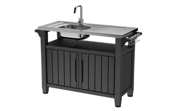 Desserte Unity XL 207L avec évier - Anthracite - Desserte extérieure