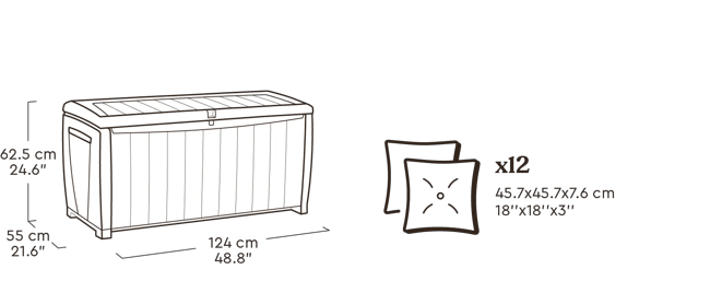 Novel Brown 90 Gallon Storage Deck Box - Keter US