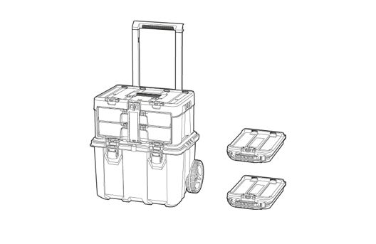 Stack & Roll 2.0 Tool Storage System Black - Keter US