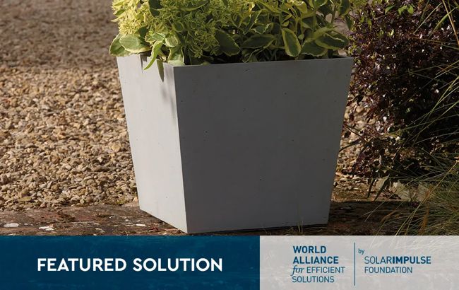 Set 2x Macetero Polyal Betón cuadrado 48 cm y 73,5L