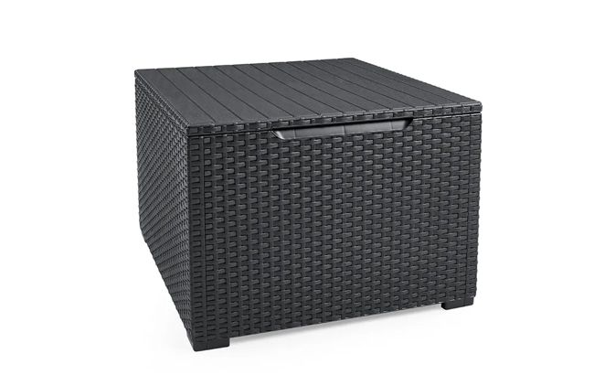 Ensemble 2 chaises longues Jaipur et table basse - Anthracite