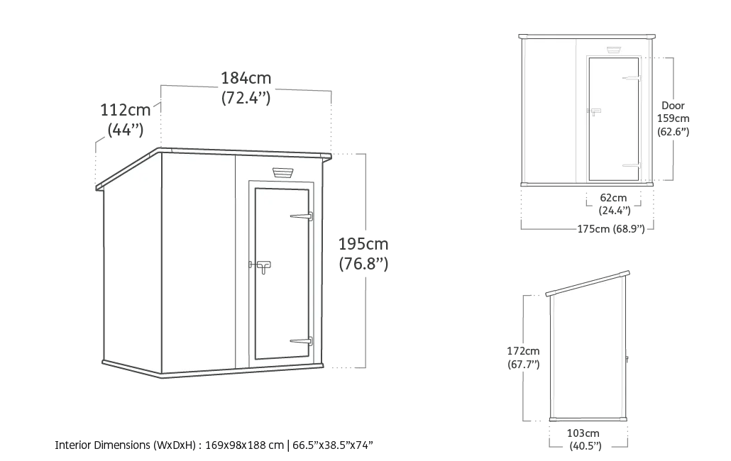 Essential Storage Shed - 6x4 Storage Shed Black - Keter Canada