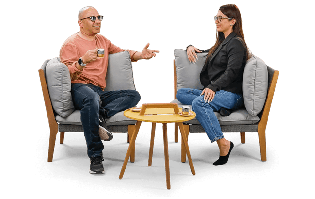 כורסת ישיבה יחיד אופל בלקוני - צהוב חרדל