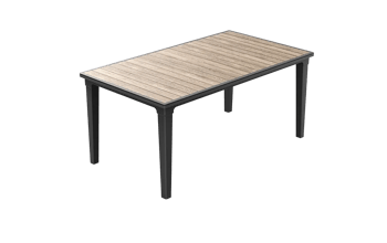 Futura Rectangular Outdoor Dining Table - Ashwood Brown - Patio Furniture Sets