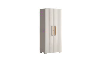 Armario alto de exterior Groove - 180x45x80 cm. - Beige - Armarios de resina altos y escoberos