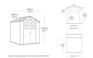 Darwin 6x6 Gartenhaus - Grau