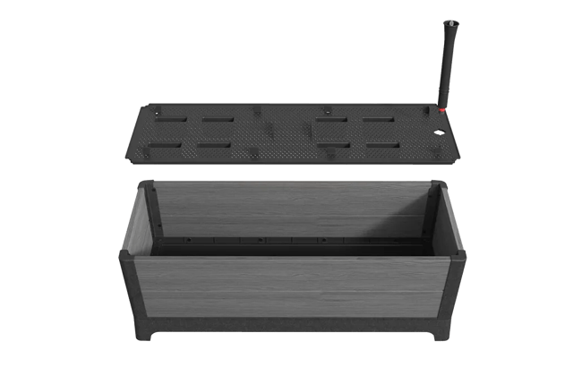 Planche de jardin surélevée Darwin en graphite 29 gallons – Keter Canada