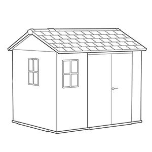 Newton Plus 975 Tuinhuis - 287x223x246cm - Grijs