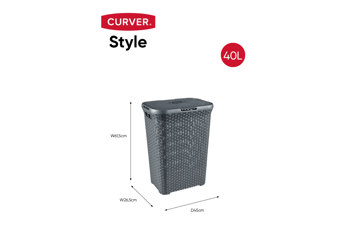 Style Wasmand 40L - Antraciet
