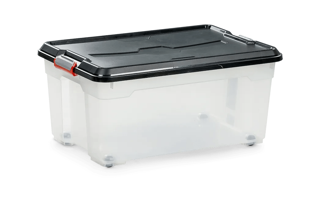 ארגז נע מובר 12 ליטר XS - שקוף\שחור